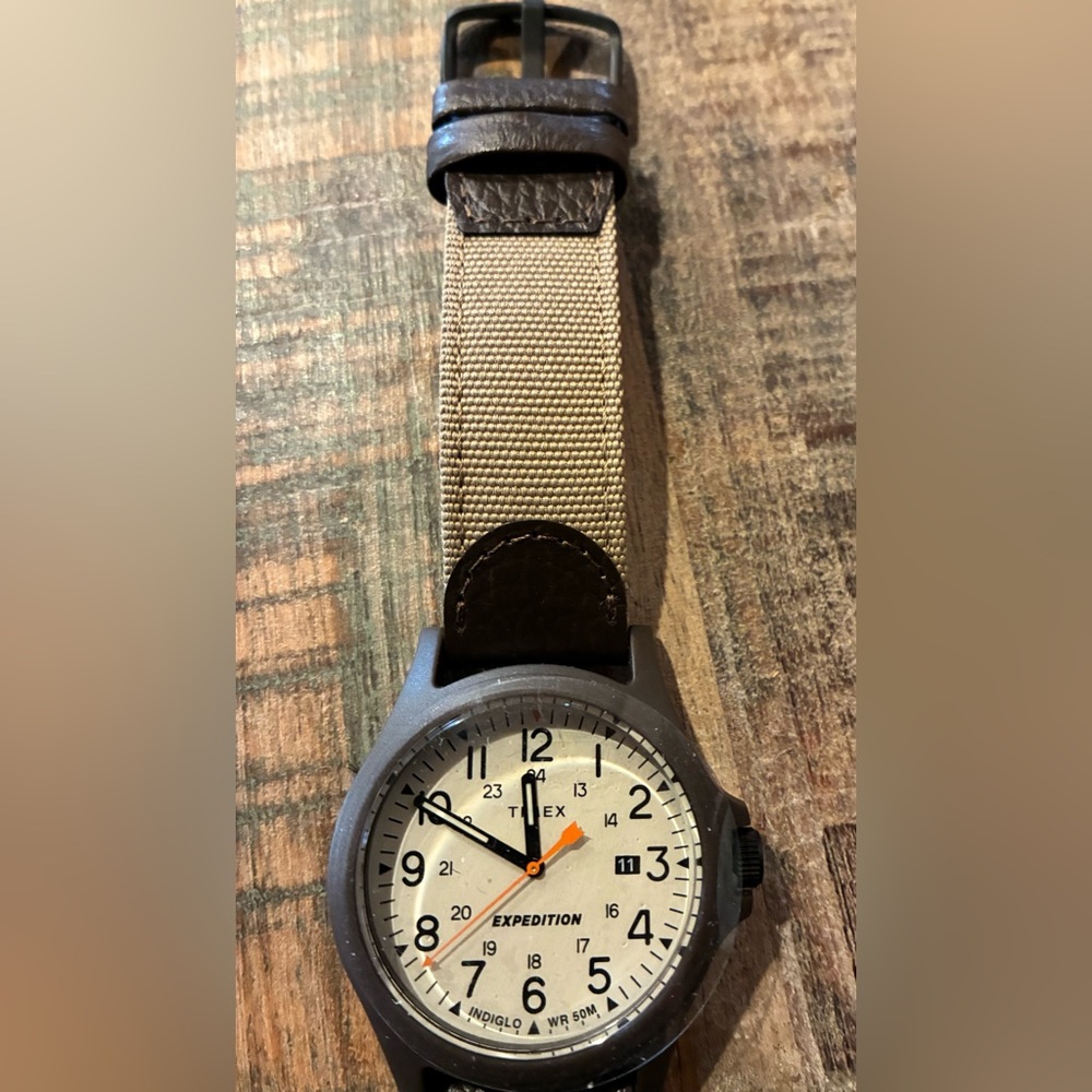 Timex Expedition Fabric Strap with Leather Trim Watch - Picture 6 of 9